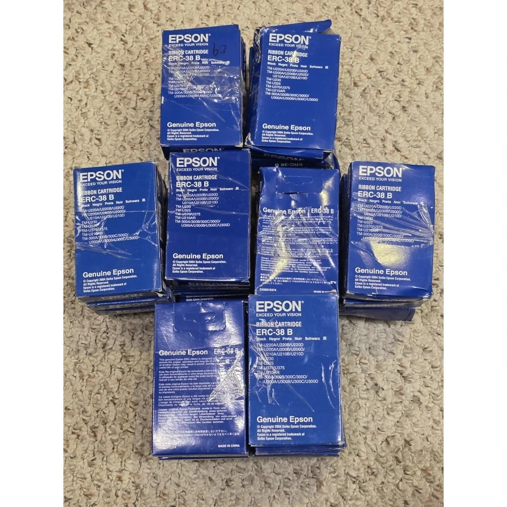 Lot Of 34 New Genuine Epson ERC-38 B Ink Ribbons